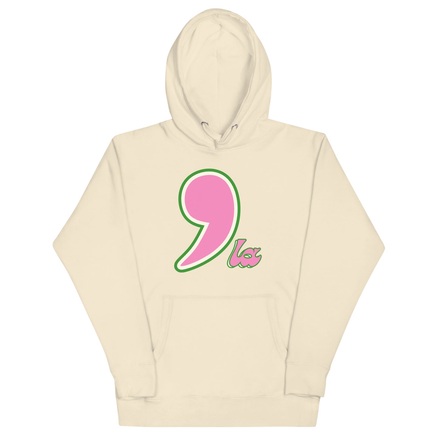 Comma'la Hoodie (Pink & Green)