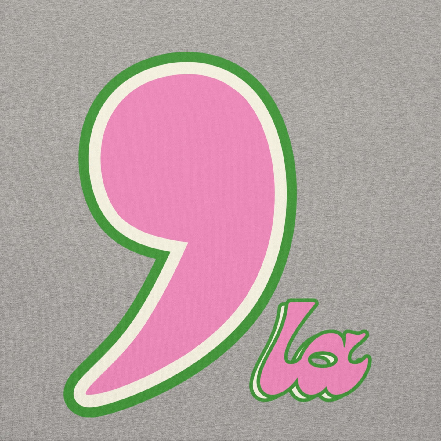 Comma'la Hoodie (Pink & Green)