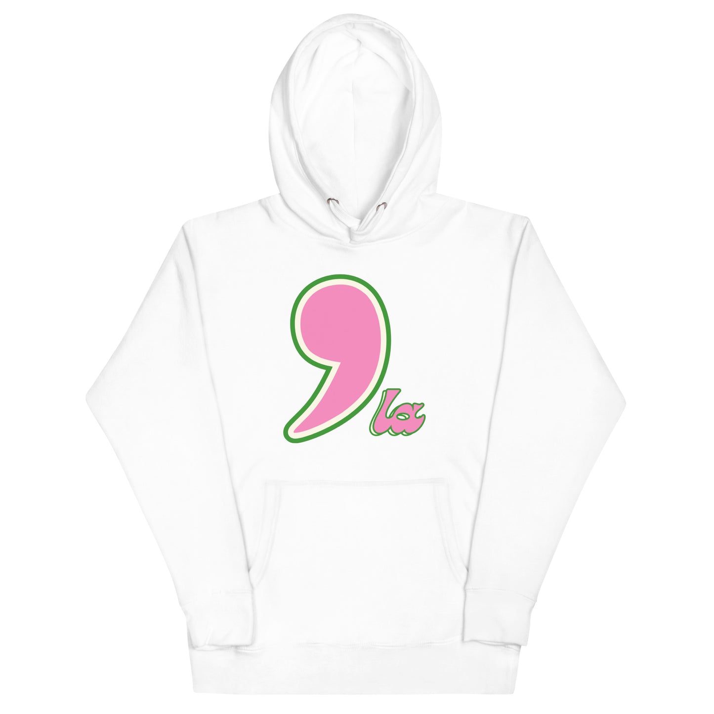 Comma'la Hoodie (Pink & Green)