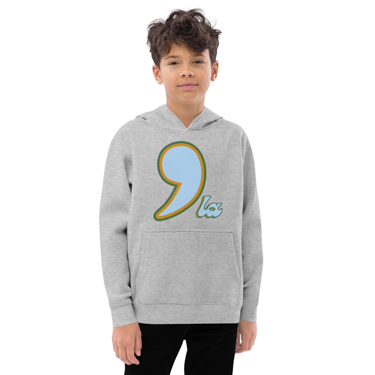 Comma'la Kids Hoodie (Blue & Green)