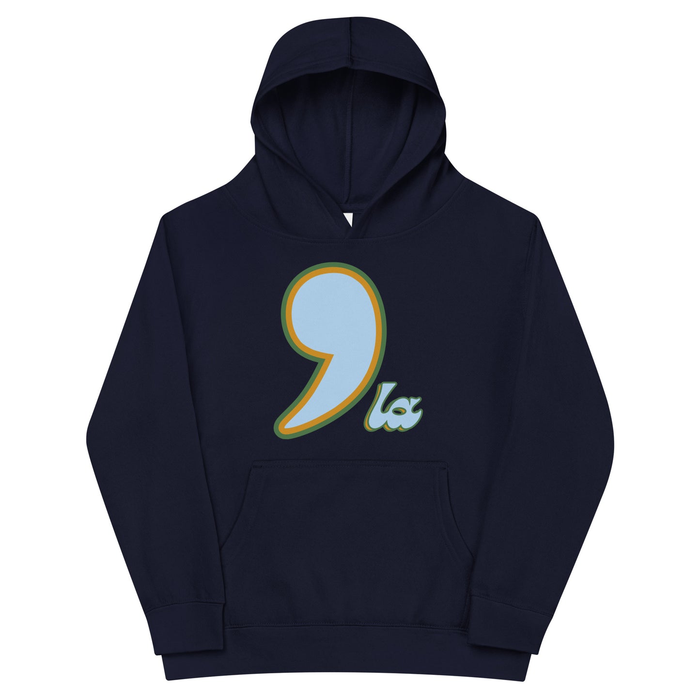 Comma'la Kids Hoodie (Blue & Green)