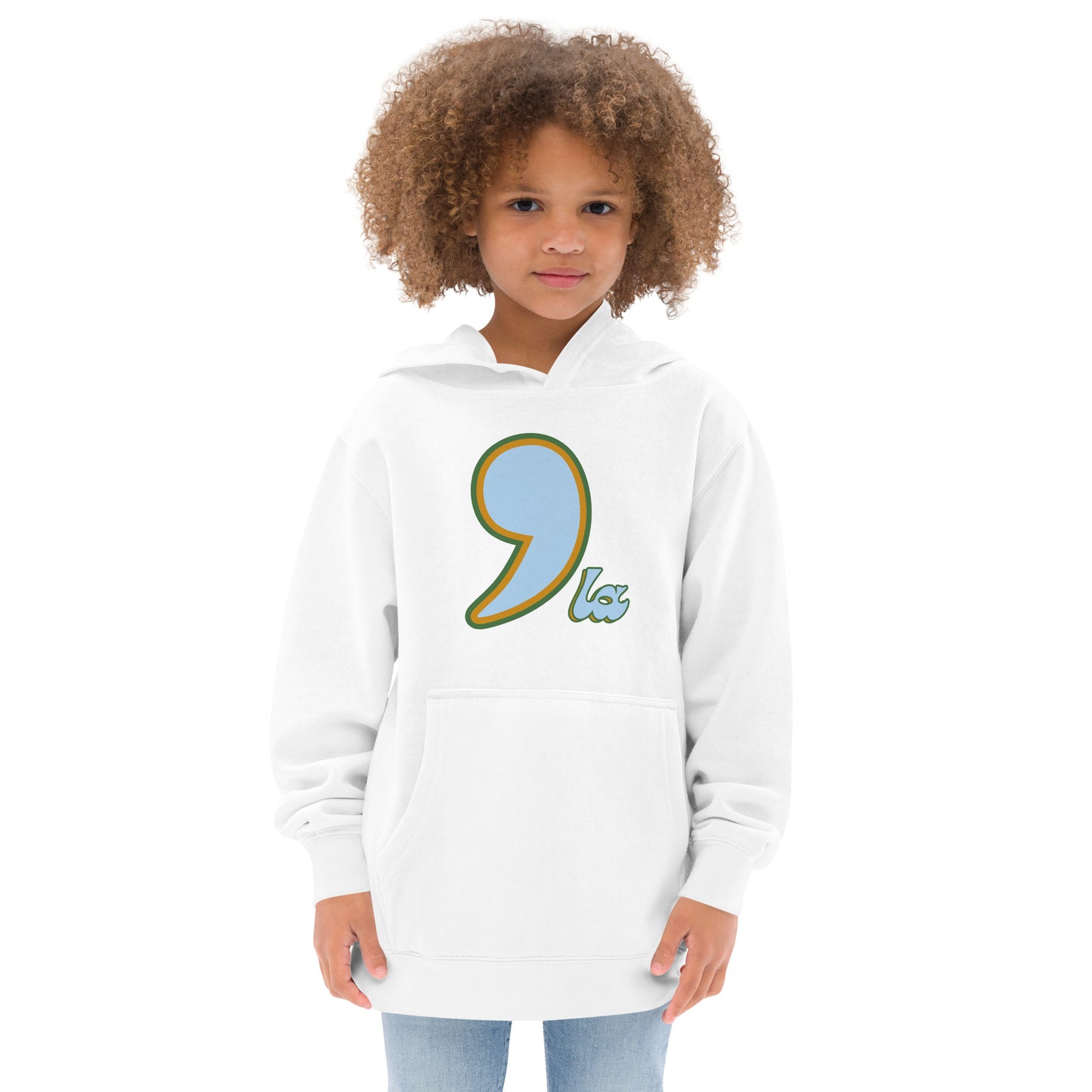 Comma'la Kids Hoodie (Blue & Green)